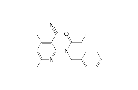 N-(3-cyano-4,6-dimethyl-2-pyridinyl)-N-(phenylmethyl)propanamide