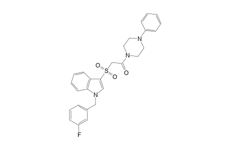 2-[1-(3-fluorobenzyl)indol-3-yl]sulfonyl-1-(4-phenylpiperazino)ethanone