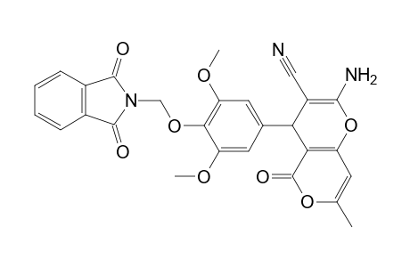 2-Amino-4-(4-((1,3-dioxoisoindolin-2-yl)methoxy)-3,5-dimethoxyphenyl)-7-methyl-5-oxo-4,4a,5,8a-tetrahydropyrano[4,3-b]pyran-3-carbonitrile