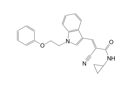 (2E)-2-cyano-N-cyclopropyl-3-[1-(2-phenoxyethyl)-1H-indol-3-yl]-2-propenamide