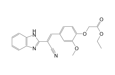 acetic acid, [4-[(E)-2-(1H-benzimidazol-2-yl)-2-cyanoethenyl]-2-methoxyphenoxy]-, ethyl ester