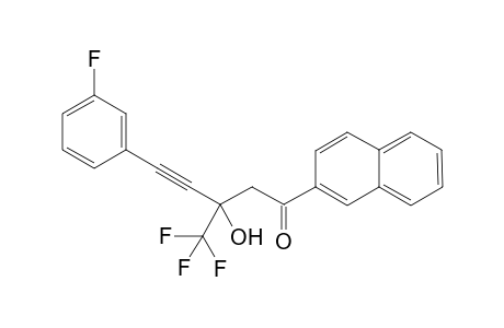 5-(3-Fluorophenyl)-3-hydroxy-1-(naphthalen-2-yl)-3-(trifluoromethyl)pent-4-yn-1-one