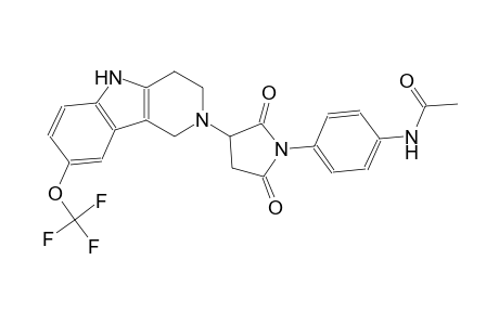acetamide, N-[4-[2,5-dioxo-3-[1,3,4,5-tetrahydro-8-(trifluoromethoxy)-2H-pyrido[4,3-b]indol-2-yl]-1-pyrrolidinyl]phenyl]-