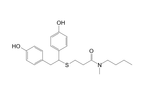 3-[1,2-bis(4-hydroxyphenyl)ethylthio]-N-butyl-N-methyl-propionamide