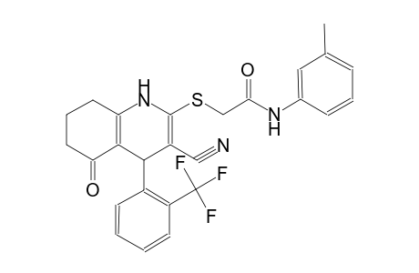 acetamide, 2-[[3-cyano-1,4,5,6,7,8-hexahydro-5-oxo-4-[2-(trifluoromethyl)phenyl]-2-quinolinyl]thio]-N-(3-methylphenyl)-