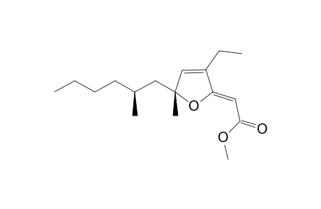 (2Z)-2-[(5R)-3-ethyl-5-methyl-5-[(2S)-2-methylhexyl]-2-furanylidene]acetic acid methyl ester