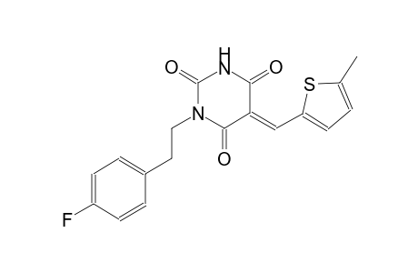 (5E)-1-[2-(4-fluorophenyl)ethyl]-5-[(5-methyl-2-thienyl)methylene]-2,4,6(1H,3H,5H)-pyrimidinetrione