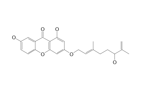 COCHINXANTHONE-B;1,7-DIHYDROXY-3-(6-HYDROXY-3,7-DIMETHYLOCTA-2,7-DIENYLOXY)-XANTHEN-9-ONE