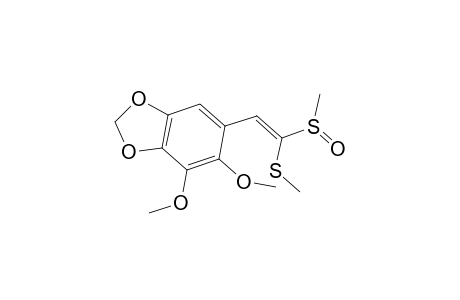 1,3-Benzodioxole, 4,5-dimethoxy-6-[2-(methylsulfinyl)-2-(methylthio)ethenyl]-