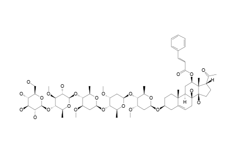 IKEMAGENIN-3-O-BETA-D-GLUCOPYRANOSYL-(1->4)-BETA-D-THEVETOPYRANOSYL-(1->4)-BETA-D-OLEANDROPYRANOSYL-(1->4)-BETA-D-CYMAROPYRANOSYL-(1->4)-BE