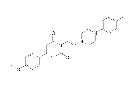 3-(p-methoxyphenyl)-N-[2-(4-tolyl-1-piperazinyl)ethyl]glutarimide