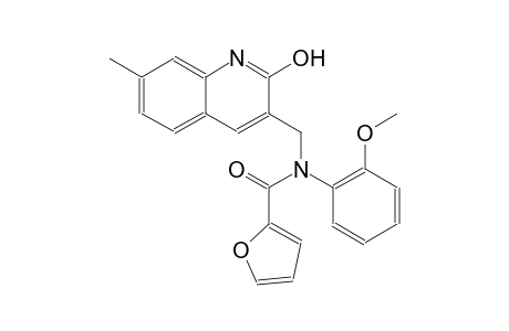 N-[(2-hydroxy-7-methyl-3-quinolinyl)methyl]-N-(2-methoxyphenyl)-2-furamide