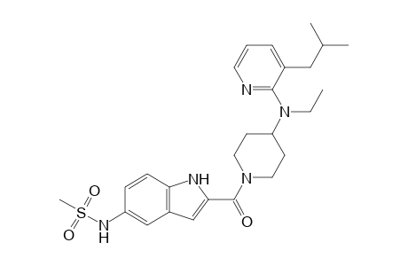 N-[2-[4-[ethyl-(3-isobutyl-2-pyridyl)amino]piperidine-1-carbonyl]-1H-indol-5-yl]methanesulfonamide