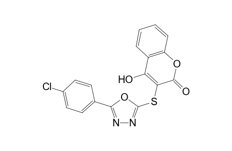 3-((5-(4-Chlorophenyl)-1,3,4-oxadiazol-2-yl) thio)-4-hydroxy-2H-chromen-2-one