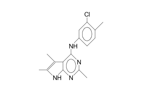 2,5,6-Trimethyl-N-(3-chloro-4-tolyl)-7H-pyrrolo(2,3-D)pyrimidin-4-amine
