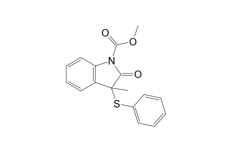 2-keto-3-methyl-3-(phenylthio)indoline-1-carboxylic acid methyl ester
