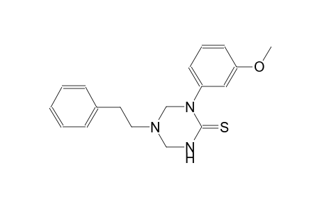 1-(3-methoxyphenyl)-5-(2-phenylethyl)tetrahydro-1,3,5-triazine-2(1H)-thione