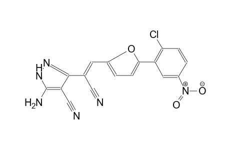 1H-pyrazole-3-acetonitrile, 5-amino-alpha-[[5-(2-chloro-5-nitrophenyl)-2-furanyl]methylene]-4-cyano-