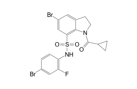 1H-indole-7-sulfonamide, 5-bromo-N-(4-bromo-2-fluorophenyl)-1-(cyclopropylcarbonyl)-2,3-dihydro-