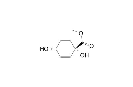 2-Cyclohexene-1-carboxylic acid, 1,4-dihydroxy-, methyl ester, trans-(.+-.)-