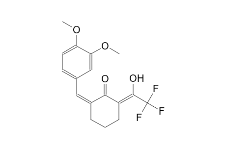 (2Z,6Z)-2-(3,4-dimethoxybenzylidene)-6-(2,2,2-trifluoro-1-hydroxyethylidene)cyclohexanone