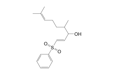 1,7-Nonadien-3-ol, 4,8-dimethyl-1-(phenylsulfonyl)-