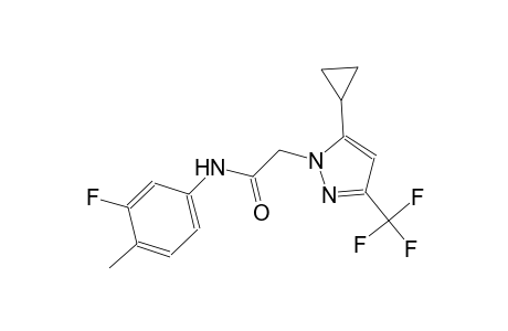 2-[5-cyclopropyl-3-(trifluoromethyl)-1H-pyrazol-1-yl]-N-(3-fluoro-4-methylphenyl)acetamide