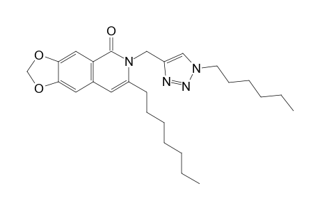 7-n-Heptyl-6-[(1-n-hexyl-1H-1,2,3-triazol-4-yl)methyl]-[1,3]dioxolo[4,5-g]isoquinolin-5(6H)-one