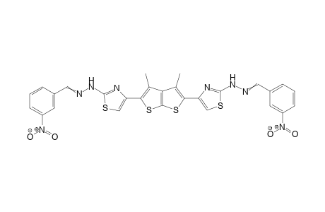 4,4'-(3,4-Dimethylthieno[2,3-b]thiophene-2,5-diyl)bis(2-(2-(3-nitrobenzylidene)hydrazinyl)thiazole)