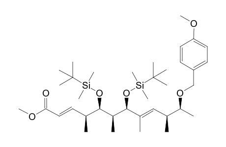 (2E,8E)-(4S,5R,6S,7R,10S,11S)-7-{[tert-butyl(dimethyl)silyl]oxy}-11-[(4-methoxybenzyl)oxy]-4,6,8,10-(etramethyl)-5-[(triethylsilyl)oxy]dodeca-2,8-dienoic acid methyl ester