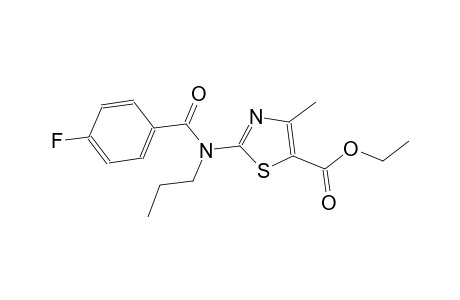ethyl 2-[(4-fluorobenzoyl)(propyl)amino]-4-methyl-1,3-thiazole-5-carboxylate