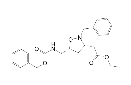 Ethyl (3S,5R)-[N-benzyl-5-[[(benzyloxycarbonyl)-amino]methyl]isoxazolidine-3-yl]acetate