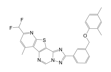 3-[9-(difluoromethyl)-7-methylpyrido[3',2':4,5]thieno[2,3-e][1,2,4]triazolo[1,5-c]pyrimidin-2-yl]benzyl 2,4-dimethylphenyl ether