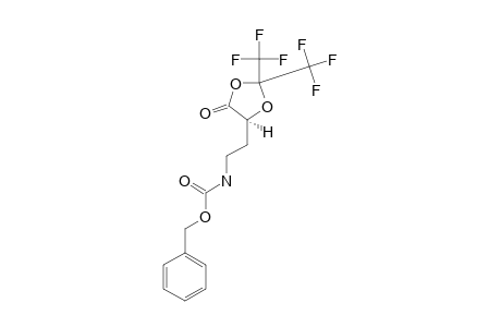 (5S)-5-[2-(BENZYLOXYCARBONYLAMINO)-ETHYL]-2,2-BIS-(TRIFLUOROMETHYL)-1,3-DIOXOLAN-4-ONE
