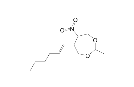 1,3-Dioxepane, 5-(1-hexenyl)-2-methyl-6-nitro-