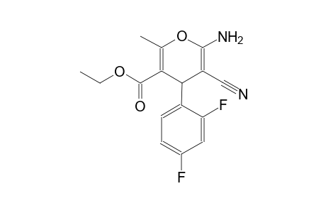 4H-pyran-3-carboxylic acid, 6-amino-5-cyano-4-(2,4-difluorophenyl)-2-methyl-, ethyl ester
