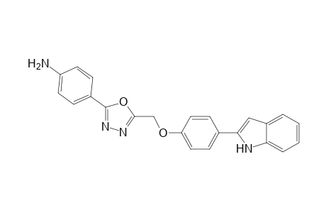 4-{5-[(4-(1H-Indol-2-yl)phenoxy)methyl]-1,3,4-oxadiazol-2-yl}aniline