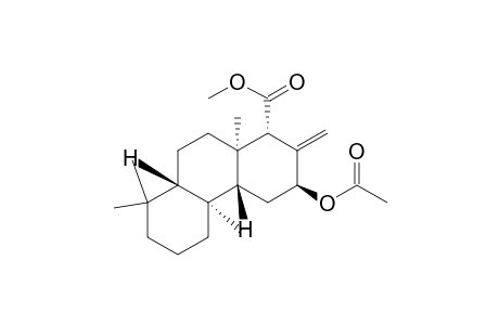 1-Phenanthrenecarboxylic acid, 3-(acetyloxy)tetradecahydro-4b,8,8,10a-tetramethyl-2-methylene-, methyl ester, (1.alpha.,3.beta.,4a.beta.,4b.alpha.,8a.beta.,10a.alpha.)-(.+-.)-
