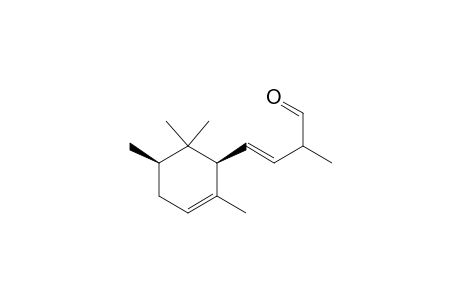 (+-)-(E)-2-methyl-4-[cis-2,5,6,6-tetramethylcyclohex-2-en-1-yl]but-3-enal