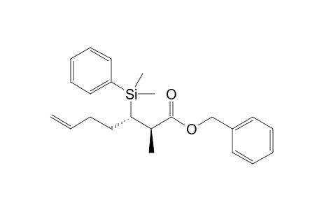 (2R,3S)-3-[dimethyl(phenyl)silyl]-2-methyl-6-heptenoic acid (phenylmethyl) ester