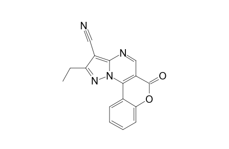 3-Cyano-2-ethyl-6H-[1]-benzopyrano[3,4-e]pyrazolo[1,5-a]pyrimidin-6-one