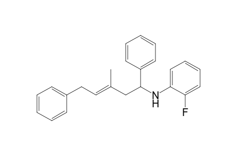 (E)-2-Fluoro-N-(3-methyl-1,5-diphenylpent-3-enyl)benzenamine