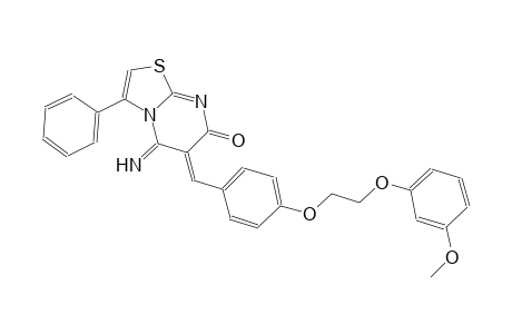 7H-thiazolo[3,2-a]pyrimidin-7-one, 5,6-dihydro-5-imino-6-[[4-[2-(3-methoxyphenoxy)ethoxy]phenyl]methylene]-3-phenyl-, (6Z)-