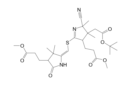 4-(4-t-Butoxycarbonylmethyl-5-cyano-2-[4-(2-methoxycarbonylethyl)-3,3-dimethyl-5-oxopyrrolidin-2-ylidenemethylthio]-4,5-dimethyl-.delta.1-pyrroline