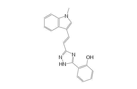 2-{3-[(E)-2-(1-methyl-1H-indol-3-yl)ethenyl]-1H-1,2,4-triazol-5-yl}phenol