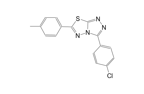 3-(4-chlorophenyl)-6-(4-methylphenyl)[1,2,4]triazolo[3,4-b][1,3,4]thiadiazole