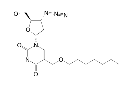 1-(3-AZIDO-2,3-DIDEOXY-ALPHA-D-ERYTHRO-PENTOFURANOSYL)-5-(HEPTYLOXY-METHYL)-URACIL