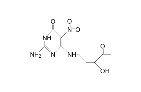 2-Amino-6-(3-hydroxy-4-oxo-pentylamino)-5-nitro-pyrimidin-4(3H)-one