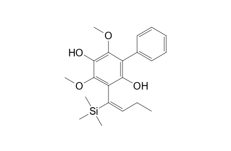 2,6-Dimethoxy-3-phenyl-5-[(E)-1-trimethylsilylbut-1-enyl]benzene-1,4-diol