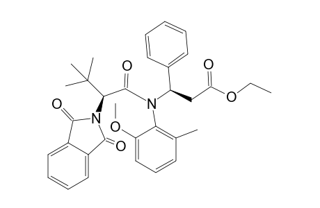 Ethyl (R)-3-phenyl-3-[N-(2'-methoxy-6'-methylphenyl)-N-((S)-N',N'-phthaloyl-tert-leucyl)]aminopropionate